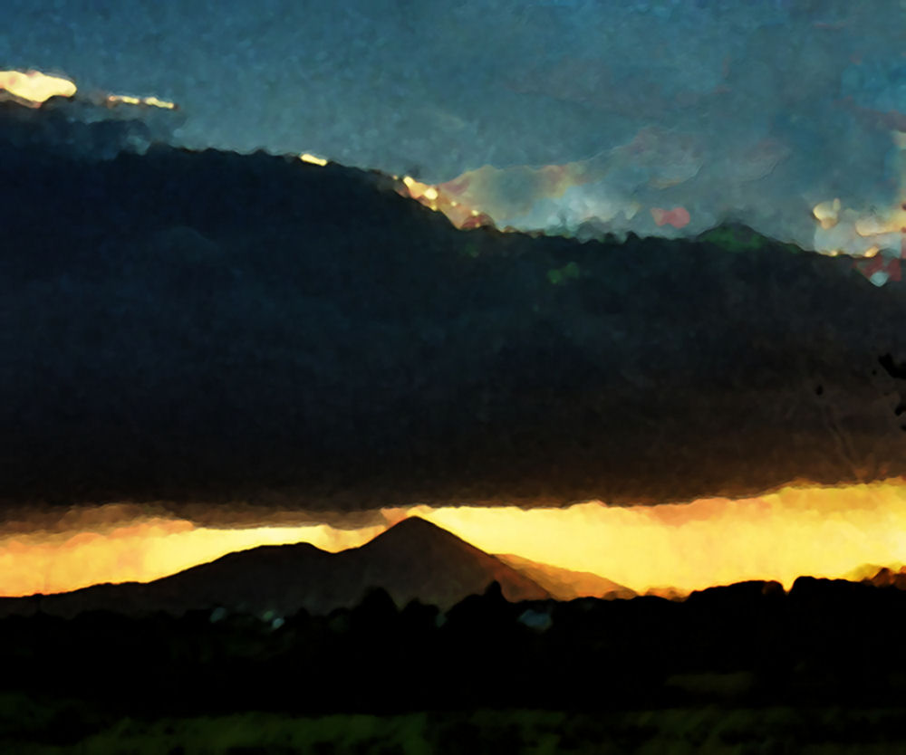 Sunset over Croagh Patrick, Co Mayo